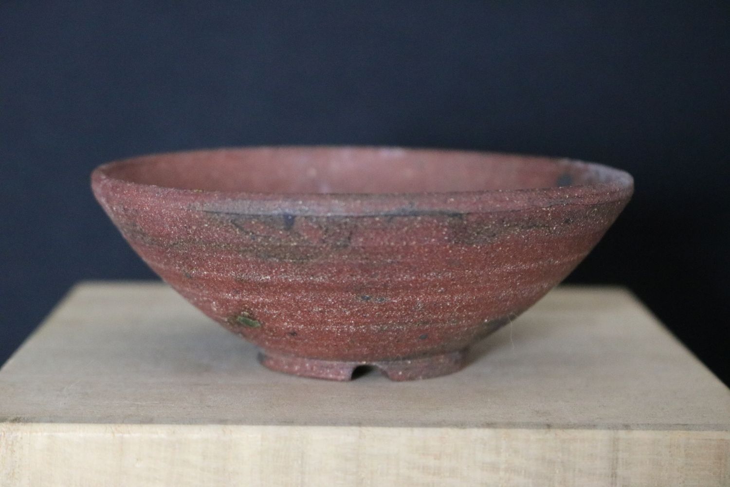 Bryan Albright -  11cm; Mame /Kusamono Pot; Wood-Fired; Reddish Clay; Oxides; Shipped by the EBPC (UK) - From Bryan Albright&#39;s Private Collection -