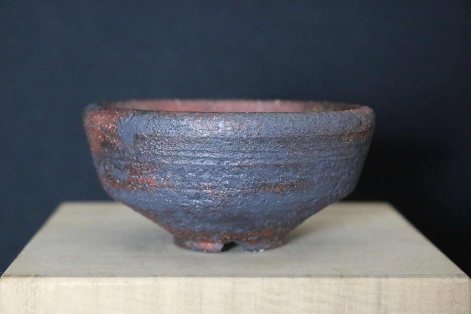 Bryan Albright -  10cm; Mame /Kusamono Pot; Wood-Fired; Reddish Clay; Oxides; Shipped by the EBPC (UK) - From Bryan Albright&#39;s Private Collection -