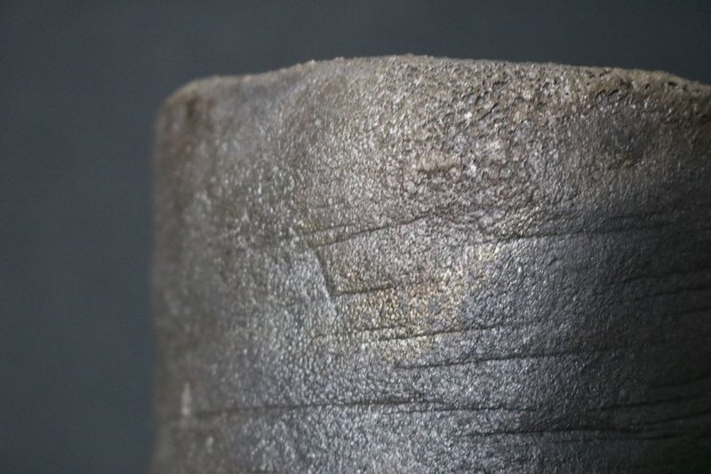 Bryan Albright Made; Chawan; Tea Bowl; Dark Clay; Natural Ash Glaze; Shipped by the EBPC (UK) - From Bryan Albright's Private Collection -