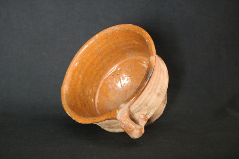 Korean  -  Very Old; Tea Bowl; Handled Cup; Internally Glazed; Repaired; Shipped by the EBPC (UK) - From Bryan Albright's Private Collection -