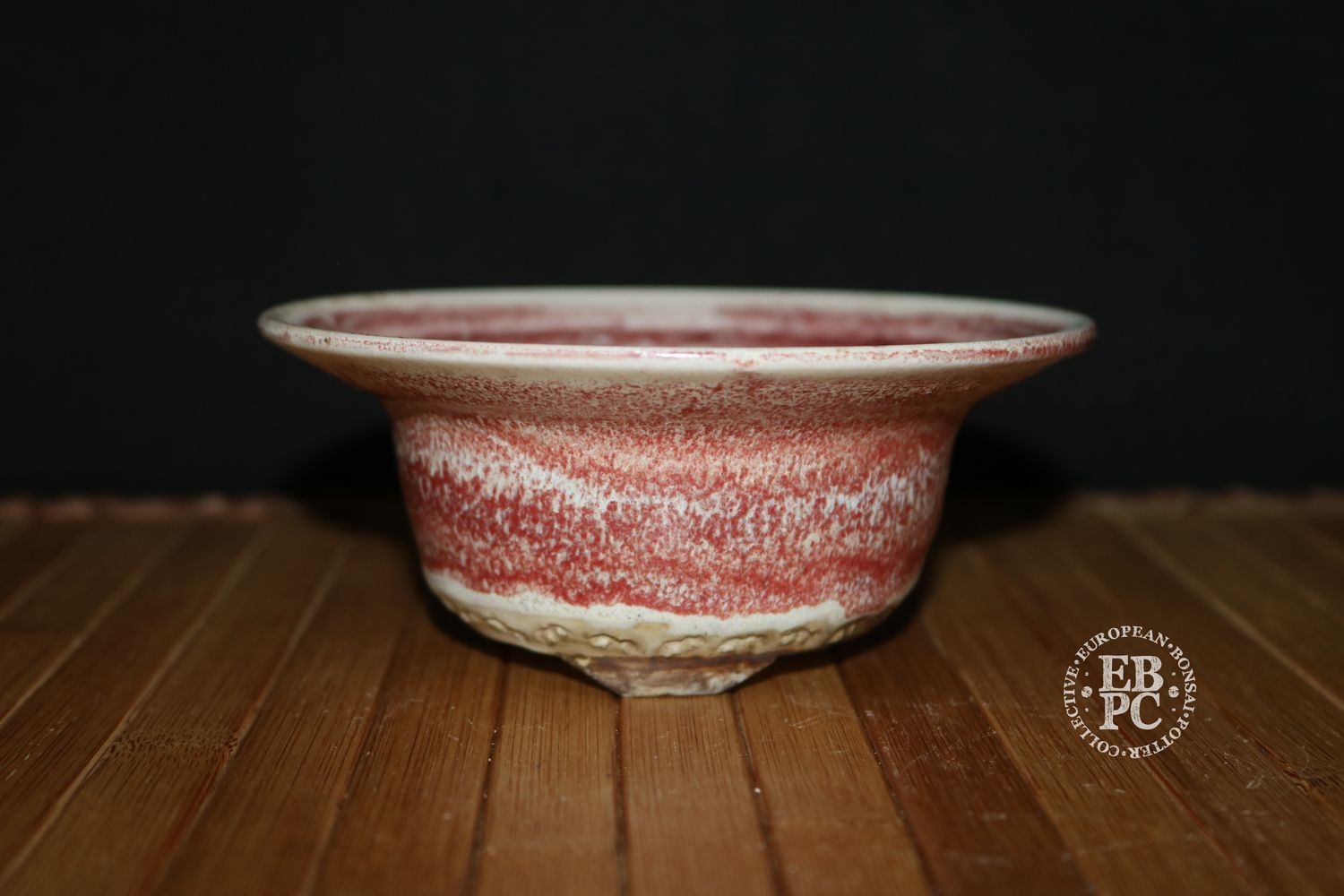 EBL Pots - 12.5cm; Handmade; Porcelain; Round; Exquisite Running Glaze; Elsebeth Bruun Ludvigsen