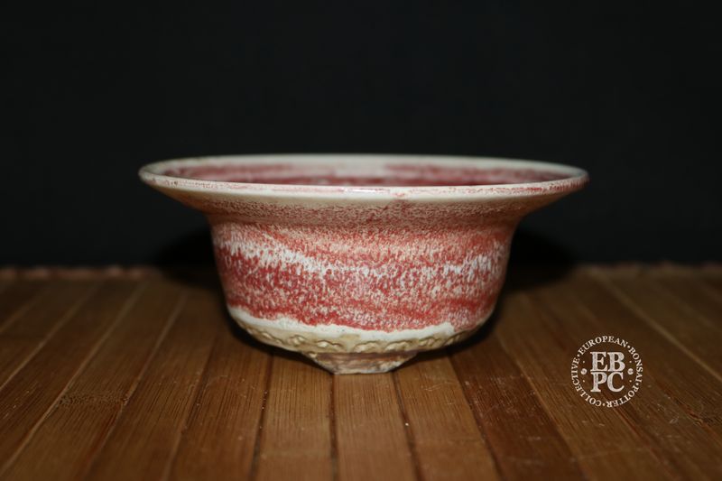 EBL Pots - 12.5cm; Handmade; Porcelain; Round; Exquisite Running Glaze; Elsebeth Bruun Ludvigsen