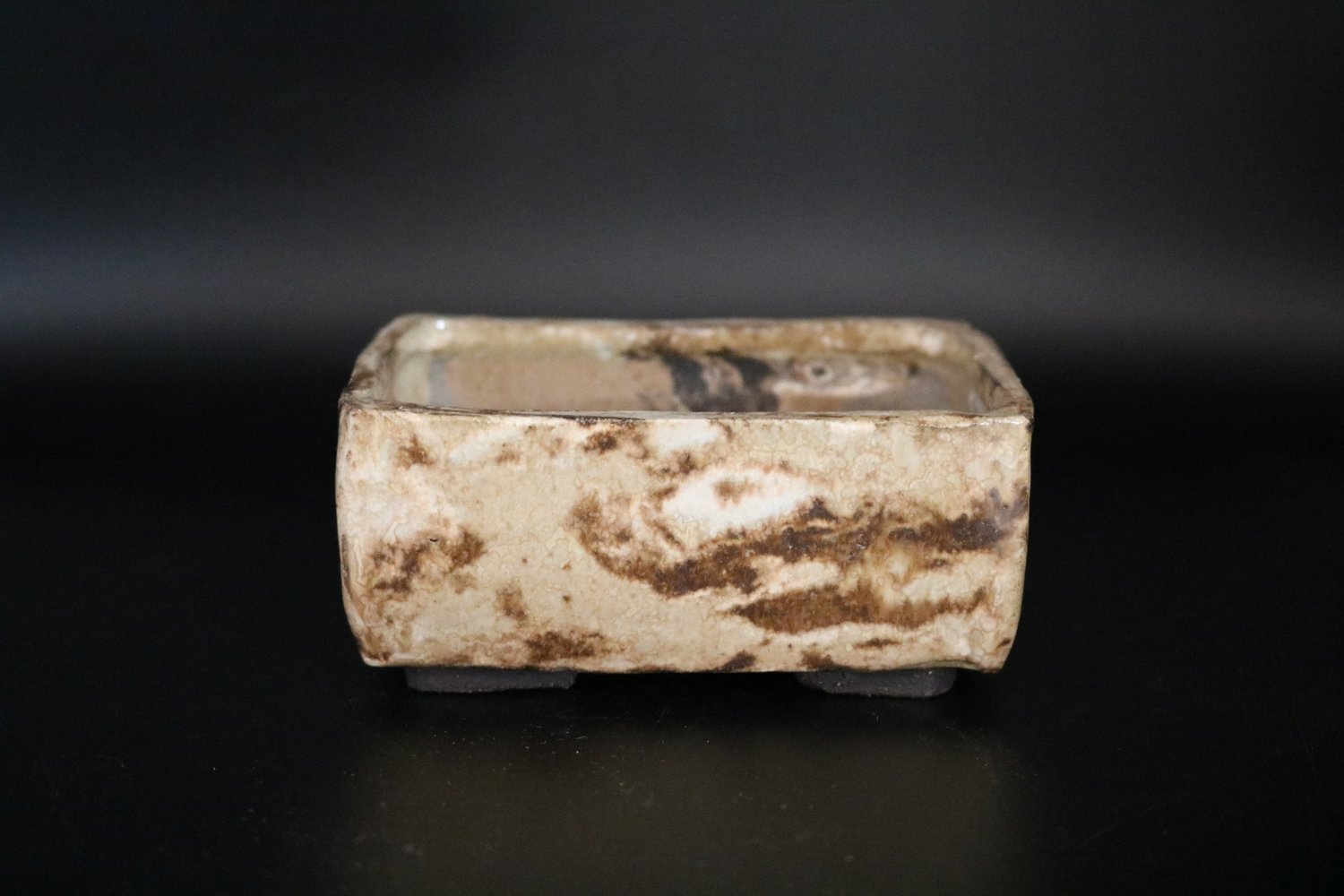 SOLD - Holvila - 11.7cm; European, marble stone; browns; rectangle; shohin;