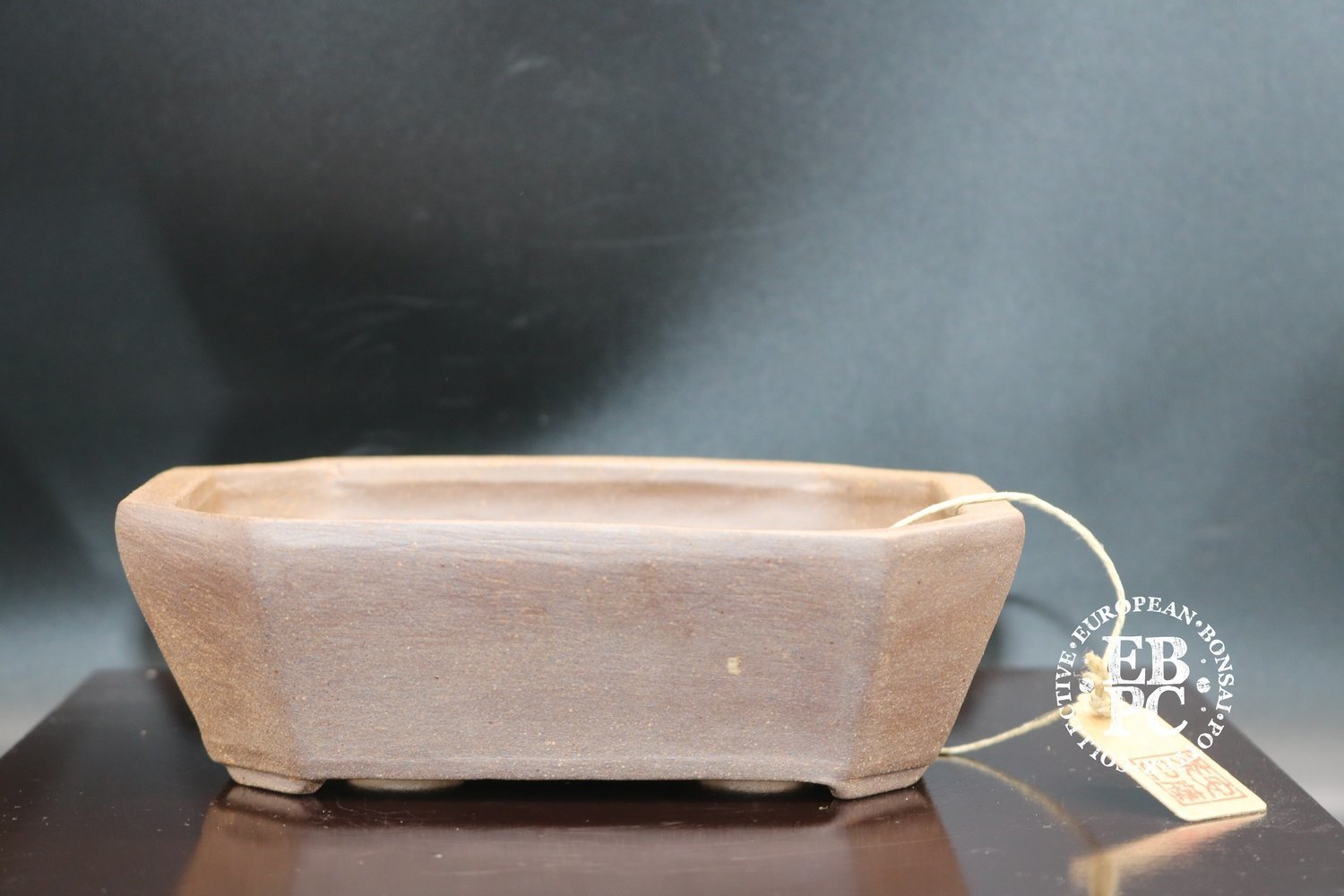 SOLD - Amdouni Bonsai Pots - 16.2cm; unglazed; shohin; rectangle; cut corners