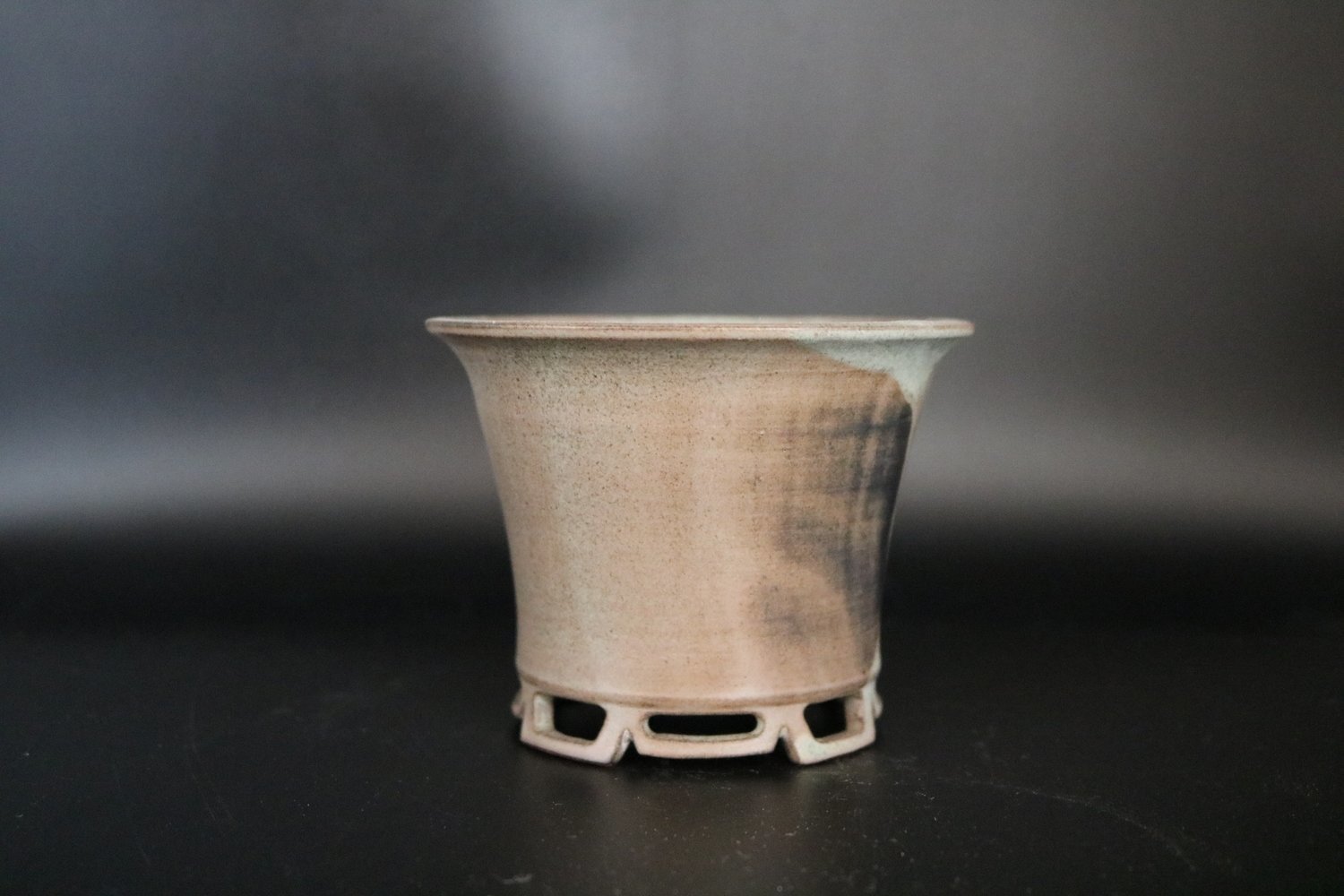 SOLD - Gramming Pots - European; 11.4cm; round; unique carved feet