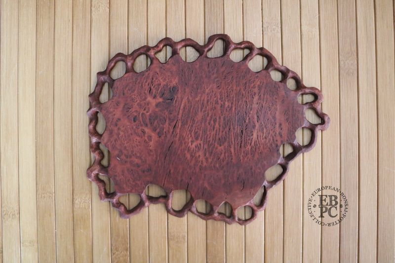 Ikigai Bonsai Stands - Jitta & Netaku Fusion / Bonsai Display Plate & Root Stand / 21cm; Handcrafted; Brown Mallee ( Australian Eucalyptus) ; Refined Finish; Marked 'Ikigai'