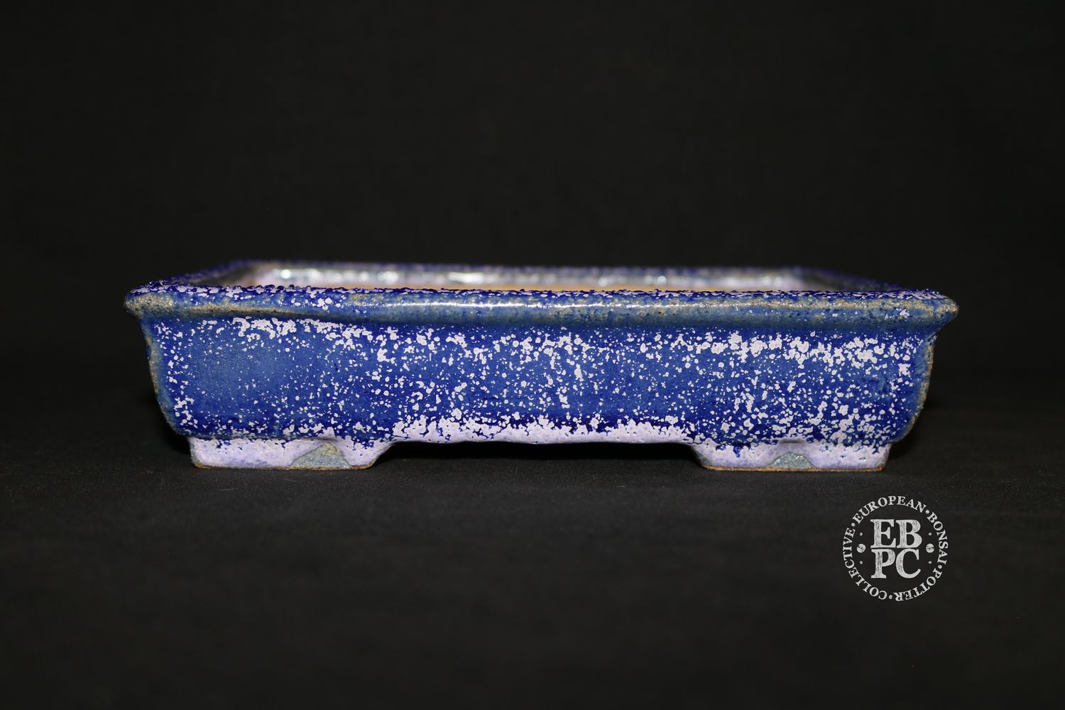 Guerao Bonsai Pots; 19.5cm; Glazed; Rectangle: Purple; Crystalline Glaze; Guerao Pot.