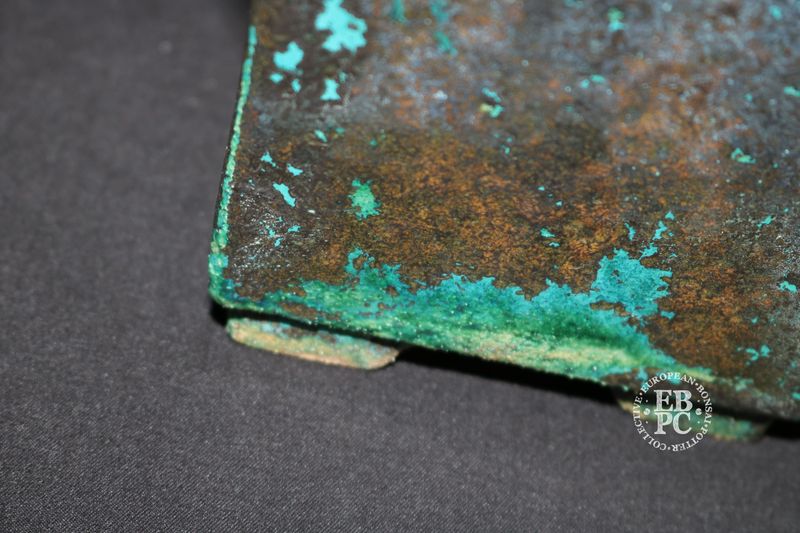 Guerao Bonsai Pots; 13.2cm (h); Glazed; Square Cascade; Turquoise: Gunmetal; Bronze; Crystalline Glaze; Guerao Pot.