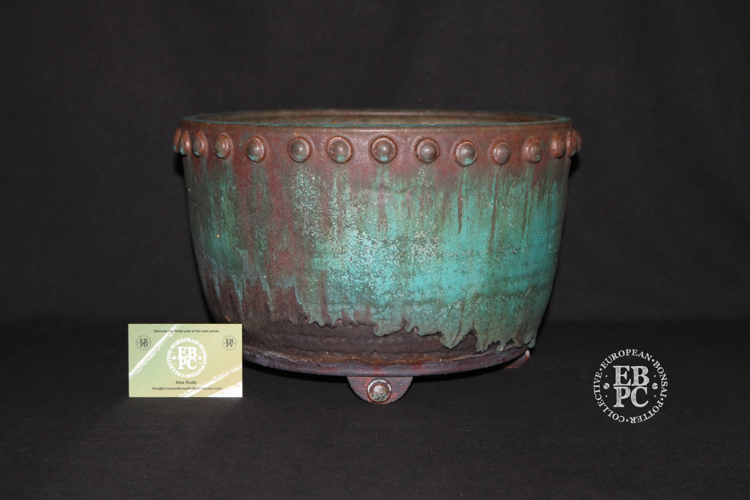 Dan Barton, England, U.K.       - Iconic 2010 Dansai -        33.1cm; XL Drum Style; Exquisite Glaze; Hand-signed By Artist.