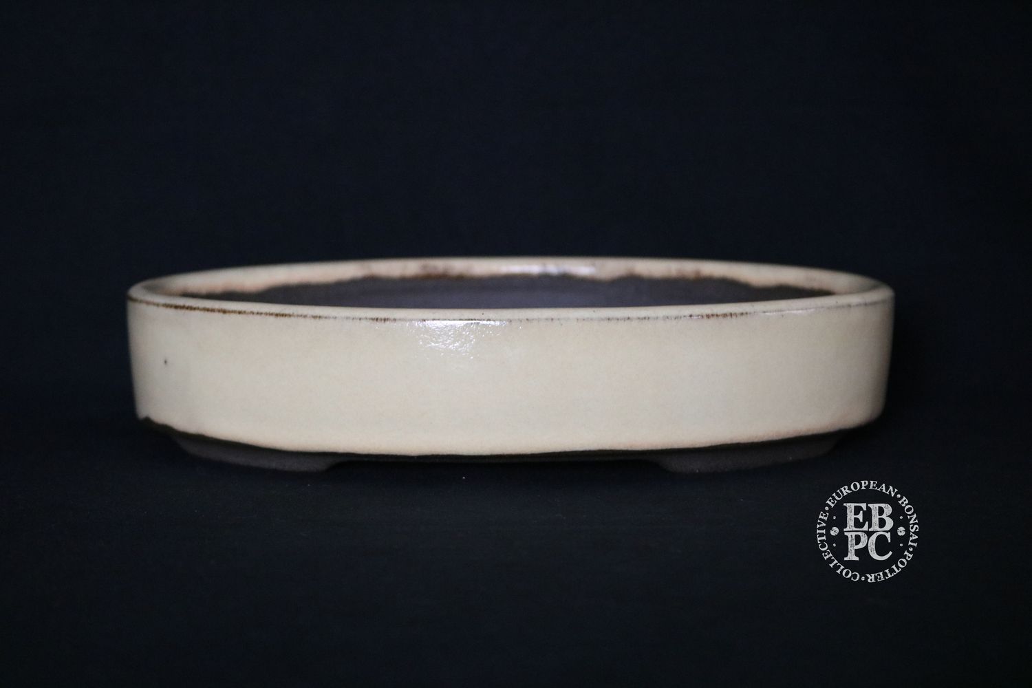 Wabi Sabi Studio - 21.3cm; Glazed; Oval; 'Aged Cream' Glaze; Contrasting Clay; EBPC Stamped. (Shipped from the UK)