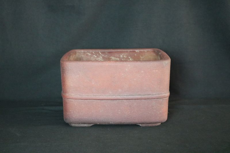 Bryan Albright, U.K.   24cm; Square; Semi-Cascade; Unglazed; Banded Design; Recessed Feet; Excellent Form &amp; Finish;