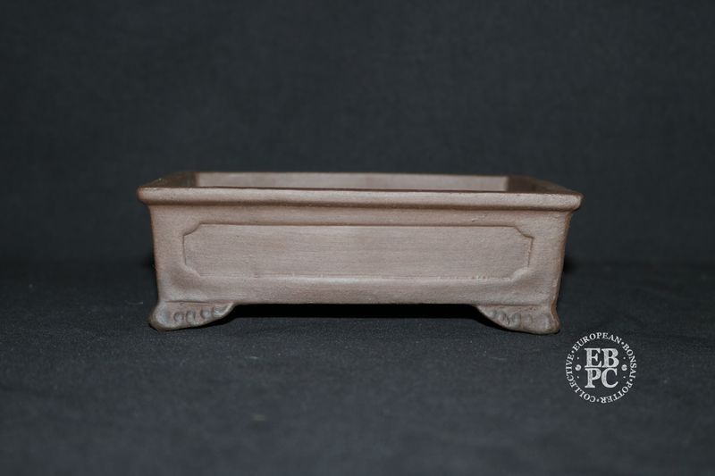 Unkown UK Artist. 1970's    16.6cm; Unglazed; Rectangle; Panel Design; Cloud Feet.  * From a Private 70's Collection *