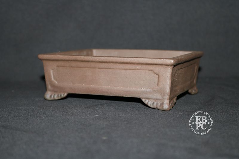 Unkown UK Artist. 1970's    16.6cm; Unglazed; Rectangle; Panel Design; Cloud Feet.  * From a Private 70's Collection *