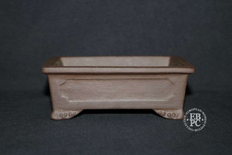 Unkown UK Artist. 1970's    12.8cm; Unglazed; Rectangle; Panel Design; Cloud Feet.  * From a Private 70's Collection *