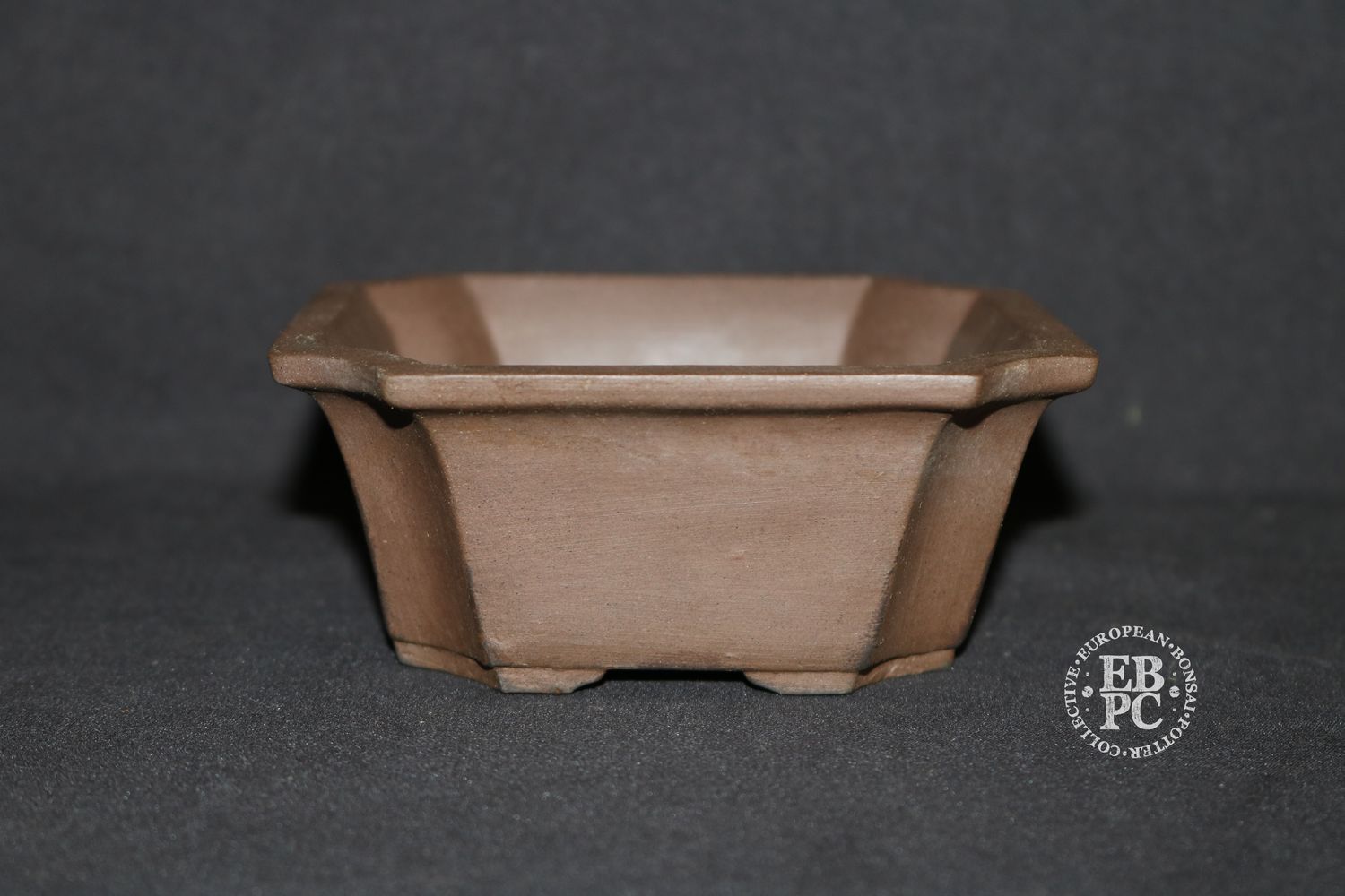 Unknown UK Artist. 1970's    11.5cm; Unglazed; Square S/Cascade; Cut Corner Design.  * From a Private 70's Collection *