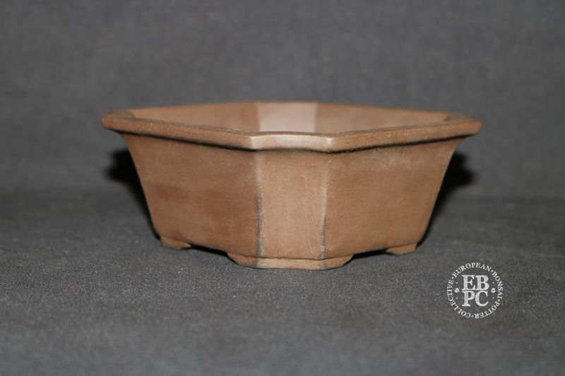 Unknown UK Artist. 1970's    11.5cm; Unglazed; Square S/Cascade; Cut Corner Design.  * From a Private 70's Collection *