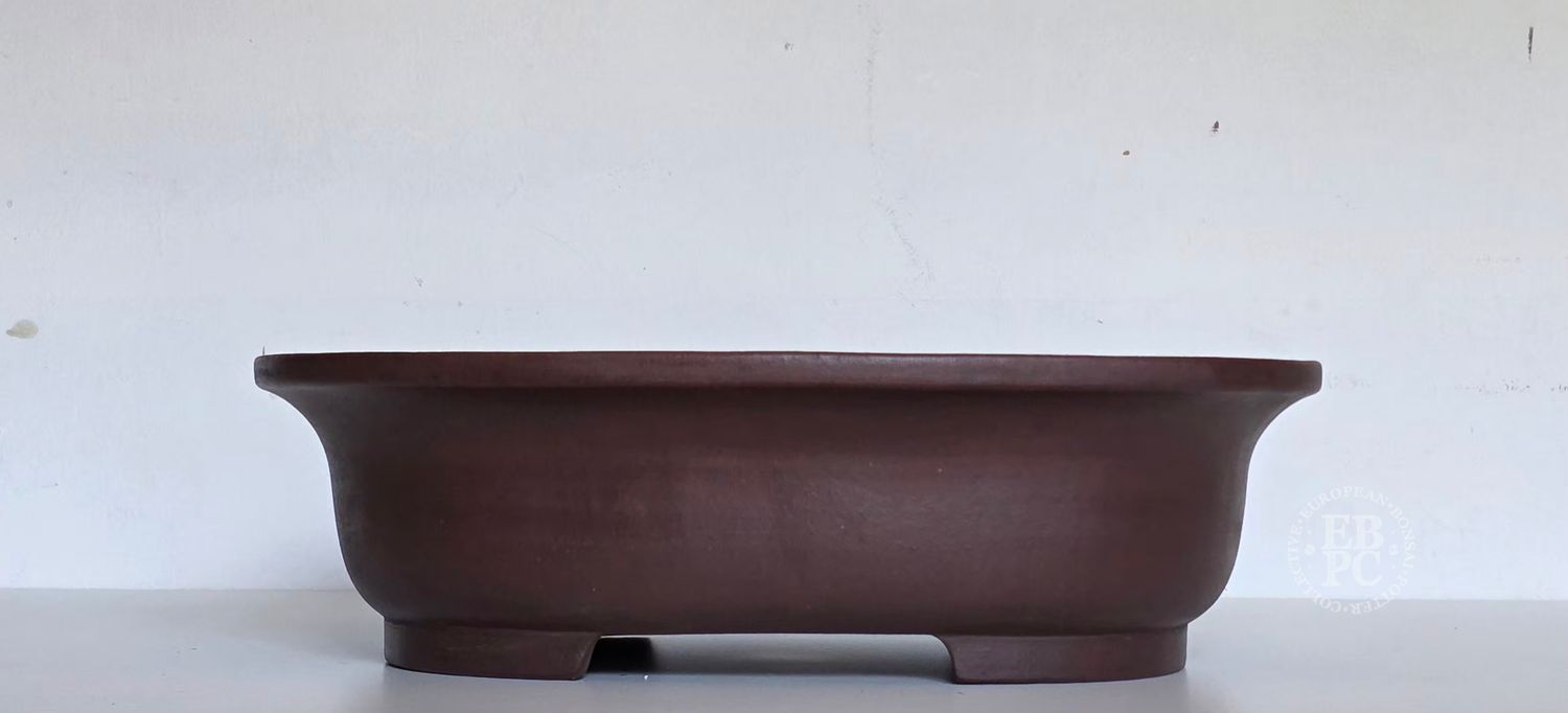 Keizan - Tokoname, Japan.   49.5cm; XL Oval; Unglazed; Deep Profile; Curvaceous Design.   * EBPC-Client DIRECT: Shipped from Italy.