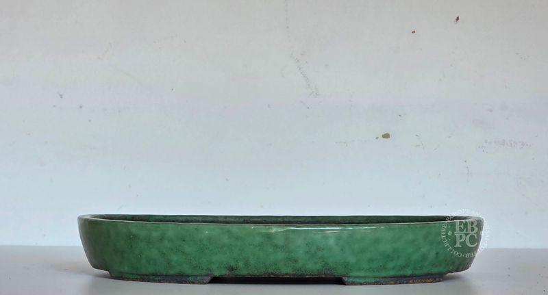 Shuhou - Tokoname, Japan. Vintage; 38cm; Oval; Crystalline Glaze; Greens & Turquoise; Integrated Feet. * EBPC-Client DIRECT: Shipped from Italy. Shuhou - Tokoname, Japan. Vintage; 38cm; Oval; Crystalline Glaze; Greens & Turquoise; Integrated Feet. * EBPC-Client DIRECT: Shipped from Italy.
