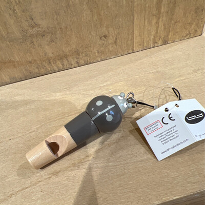 Pimpam Taupe Fluitje Hout 7 Cm
