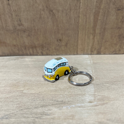 Busje geel Sleutelhanger 