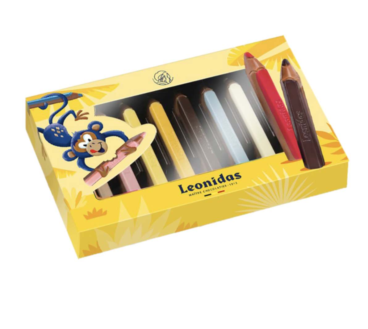 Leonidas geschenkdoos 8 kleurpotloden melkchocolade