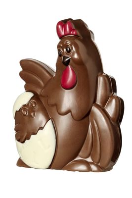 Kip met kuiken meerkleurig 100 gr.