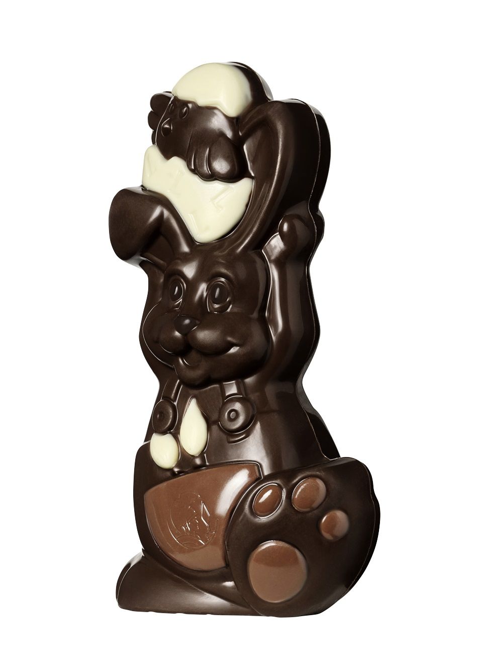 Konijn met kuiken meerkleurig 100 gram fondant