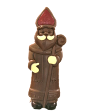 Sint fun melk gekleurd chocolade 80 gram - 15 cm Sint fun melk gekleurd chocolade 80 gram - 15 cm