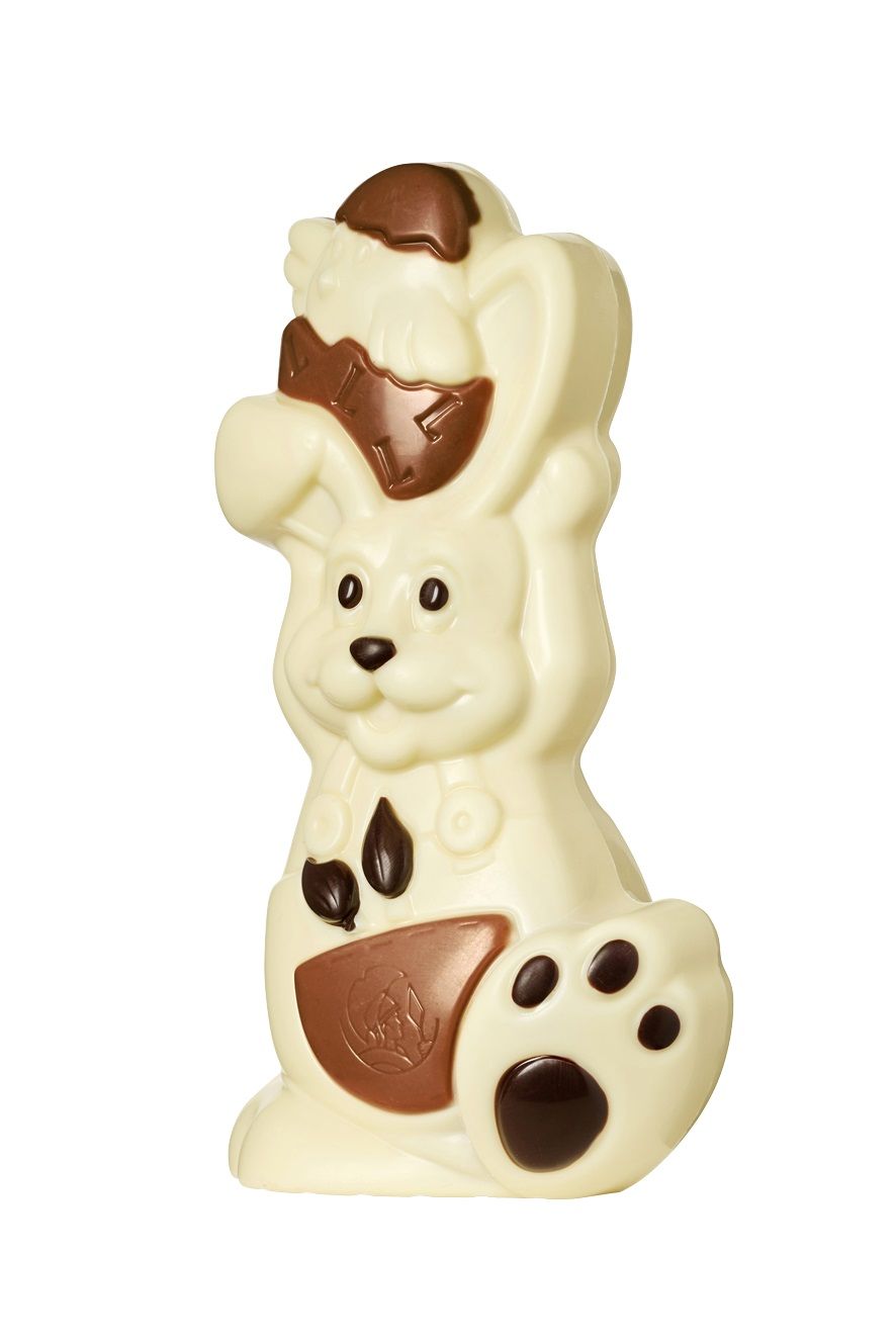 Konijn met kuiken meerkleurig 100 gram wit