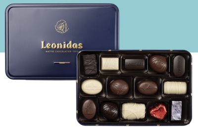 Blikken doos 14 pralines