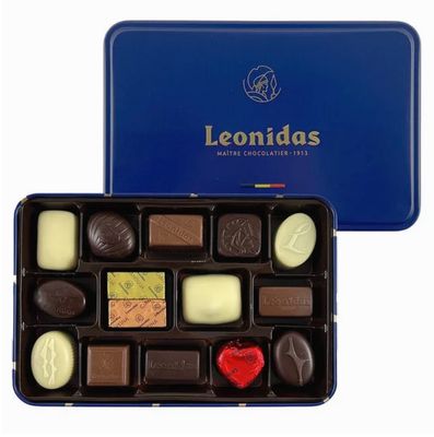 Blikken doos 14 pralines