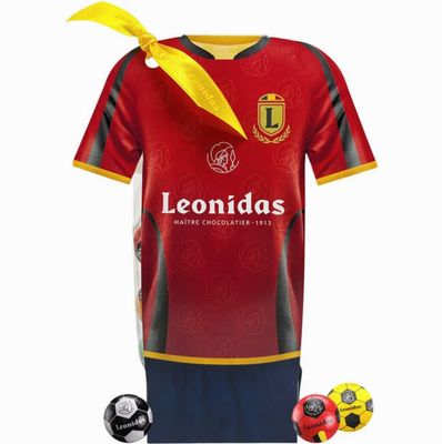 Voetbalshirt met 300 gram Leonidas balletjes