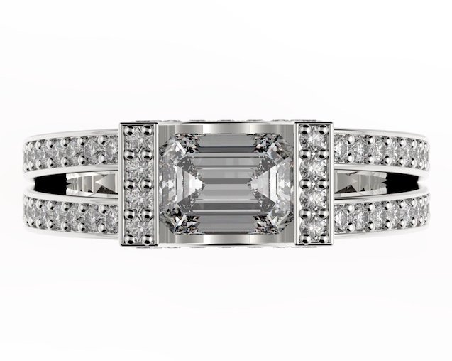 Emerald Cut Diamond Engagement Ring Emerald Cut Diamond Engagement Ring