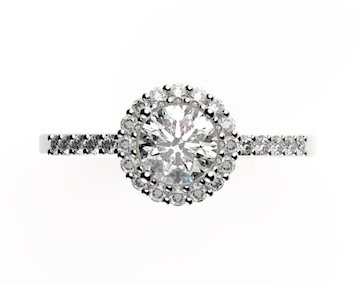 Platinum Halo Engagement Ring Platinum Halo Engagement Ring