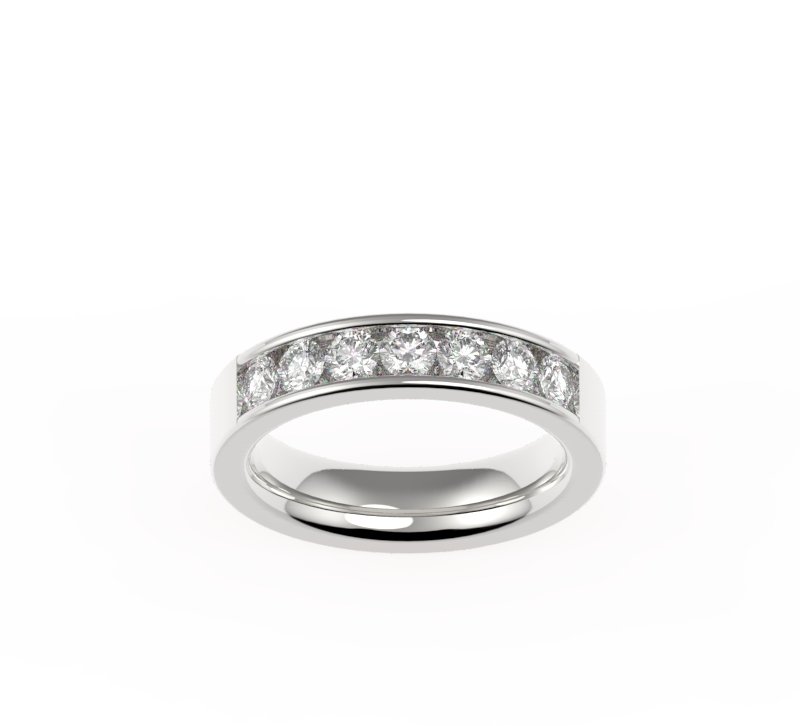Platinum Channel Ring Platinum Channel Ring