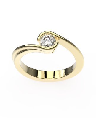 18ct Yelow Gold Tension Ring