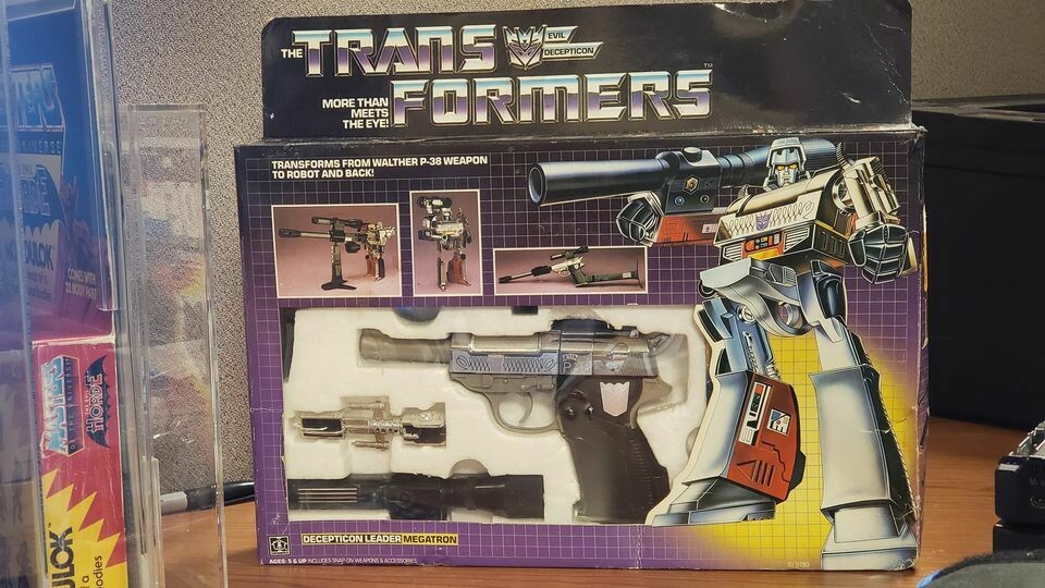 1984 Hasbro Transformers G1 Megatron in box.