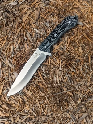 Tassie Tiger Fixed Blade Hunting / Camp Knife with Micarta Handle
