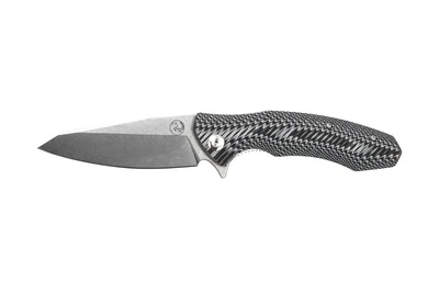 Tassie Tiger Folding Pocket knife with Black & White G10 Handle