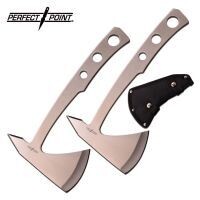 Perfect Point Silver Throwing Axes 2 Pack