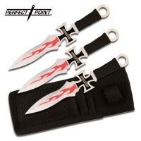 Perfect Point Cross Flame Throwing Knives