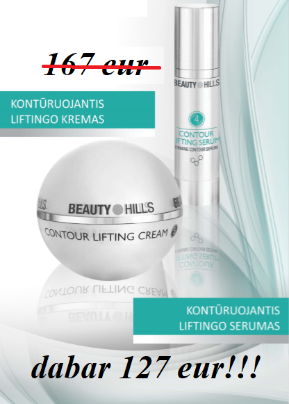 Kontūruojantis kremas + kontūruojantis serumas &quot;Beauty Hills&quot; -30ml