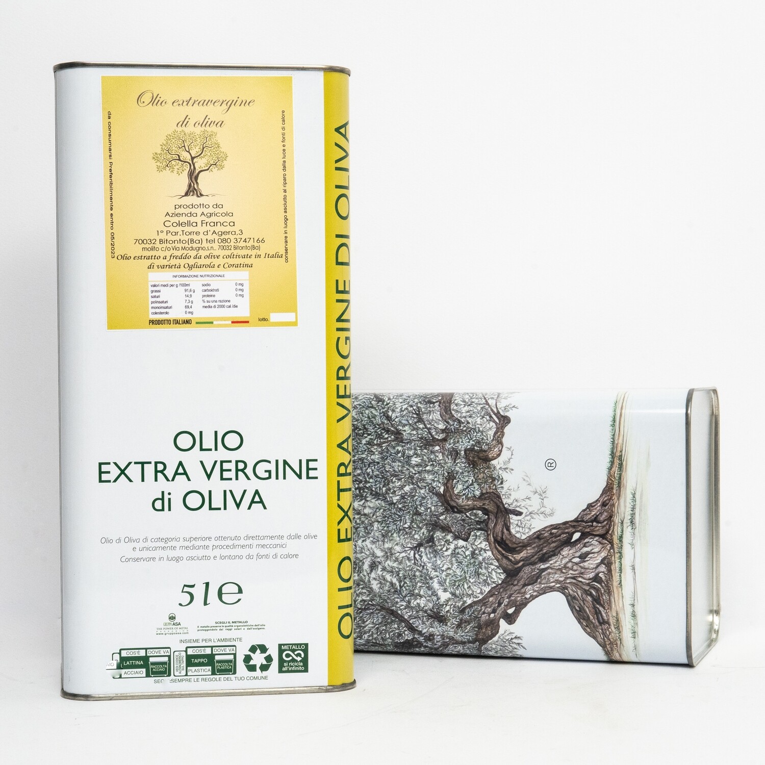 Olio extravergine di oliva blend Ogliarola-Coratina 2022