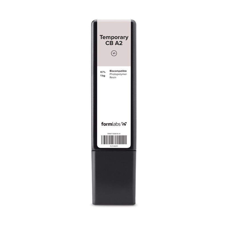 Formlabs
Temporary CB Resin A2, фотополимер, картридж, 0,7л