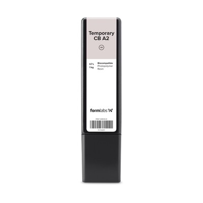Formlabs
Temporary CB Resin A2, фотополимер, картридж, 0,7л