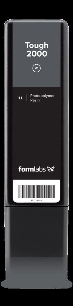 Formlabs Tough 2000 Resin — прочный фотополимер серый, картридж 1л