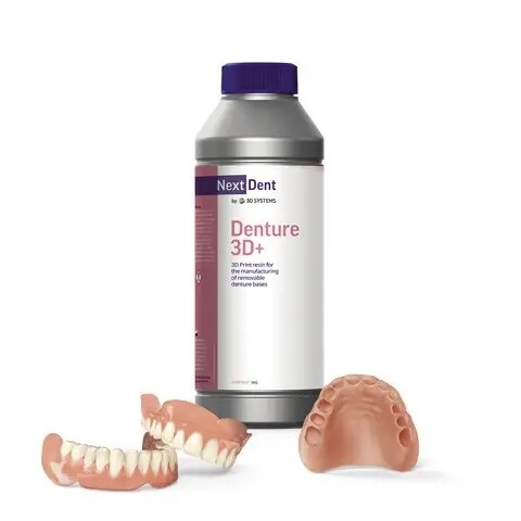 Nextdent Denture 3D+ - фотополимер для печати всех типов сьемных оснований, розовый, 1 кг