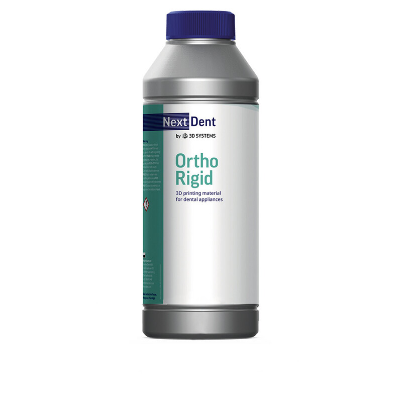 Nextdent Ortho Rigid - фотополимер для печати шин и релаксирующим кап, прозрачно синий, 1 кг