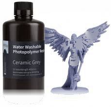 Elegoo Water Washable Resin 8K серый — водосмываемый фотополимер, 1кг