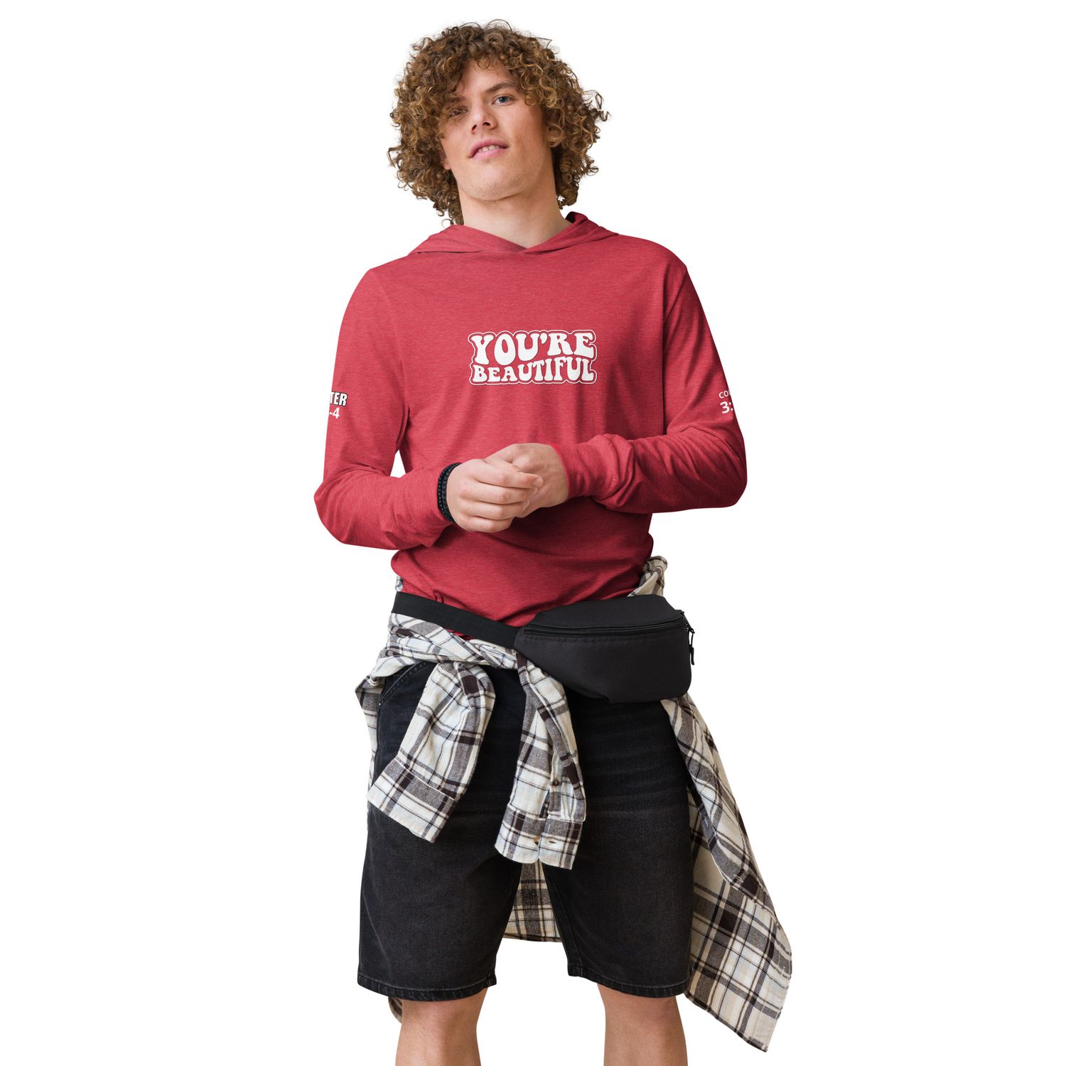 You&#39;re Beautiful Hooded long-sleeve tee